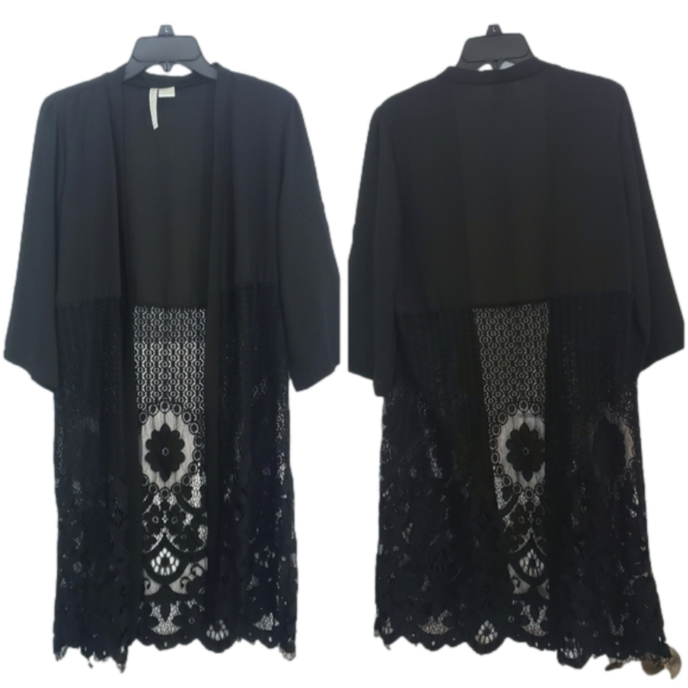 Black Lace Kimono - Picture 2 of 7